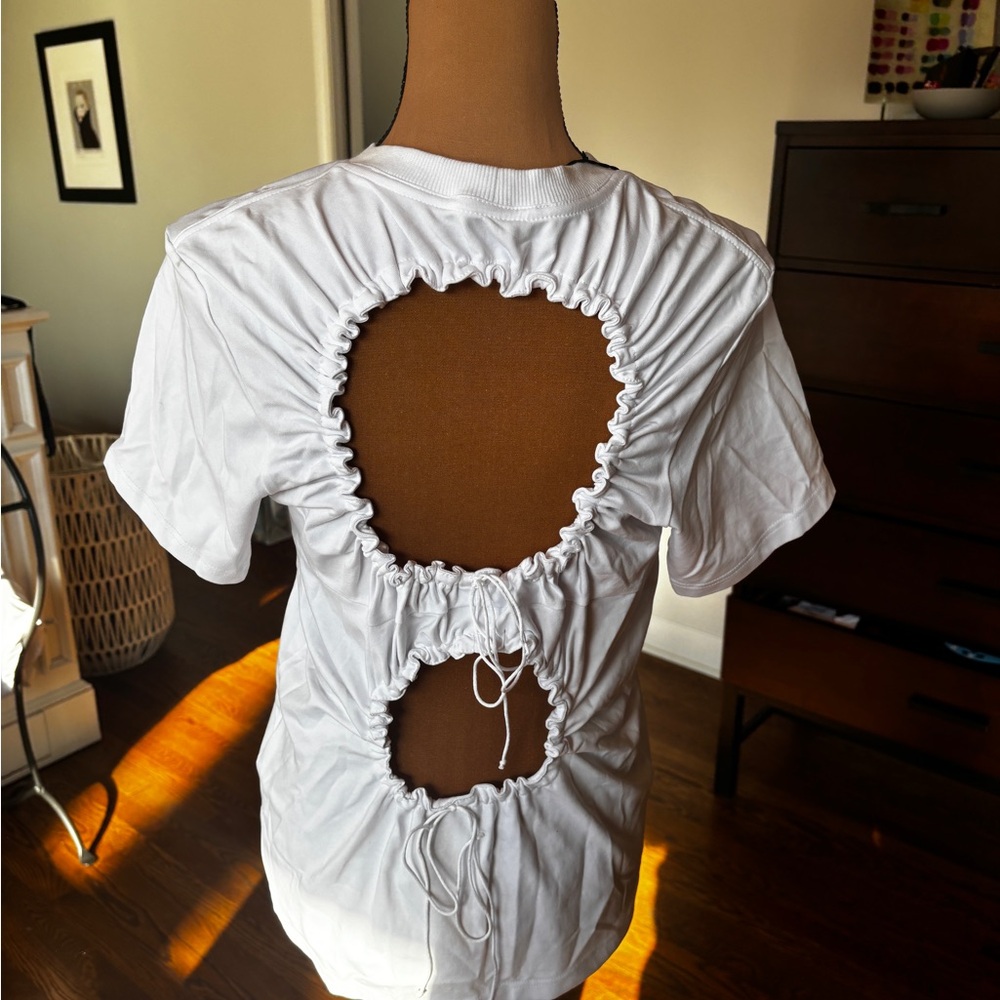 Cecilie Bahnsen White Short Sleeve Tee - NWT